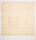 Light beige square of fabric on a light background. Featuring delicate, crisp pink lines running horizontally along the smooth semi-transparent surface. Has creases like it’s been folded.