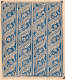 Vintage, classic segment of wallpaper with a blue and white paisley pattern organized in vertical columns. The design features a variety of flowers, with lush vines spiraling around them.