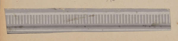 A horizontal strip with thin white stripes on a gray background.