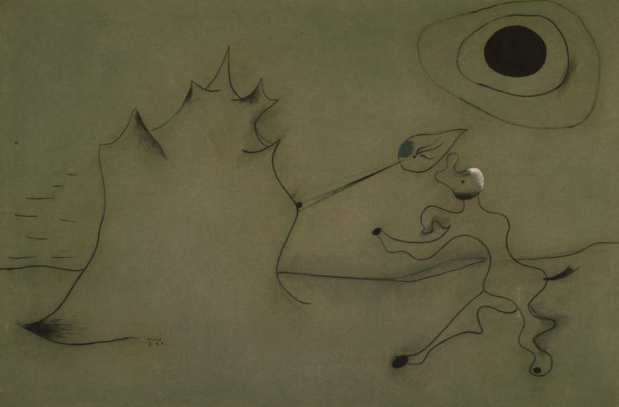 Dog barking at the moon 2024 joan miro