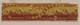 Horizontal design strip on a neutral background depicting a repeating gold pattern of intricately shaded leaves intertwined with a curving line of berries on a deep brown base.