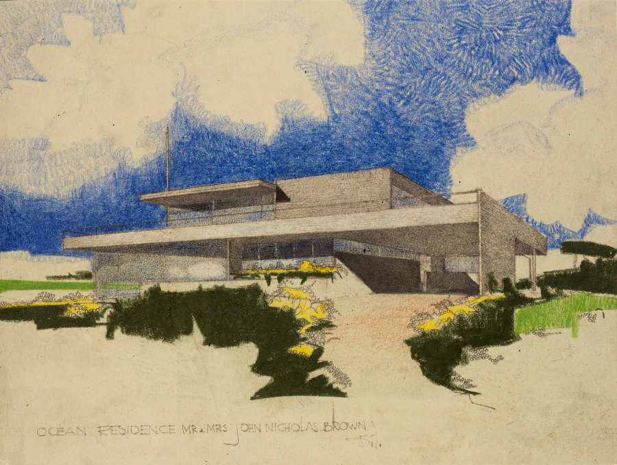 Perspective view of the John Nicholas Brown "Windshield" House RISD