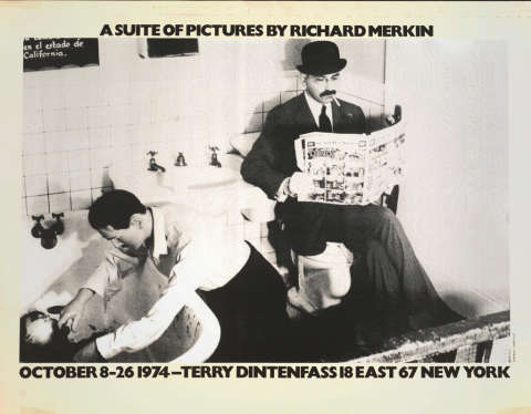 Handwritten tribute from Richard Merkin to musician Bobby Short inside the catalog for Merkin's first New York gallery show, "The Stuff That Dreams Are Made Of." The catalog accompanied a 1967 letter (on vintage letterhead) from Richard Merkin to musician Bobby Short, expressing Merkin's esteem for Short and his music, and inviting him to come see the exhibition. Courtesy of the RISD Archives