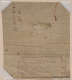 Tan sheet of paper with various pencil marks and stains, brown handwritten text on the top left reading “17 mass 1786 np. 60,” and a red stamp on the lower right side that reads “manufacture de Ferrouillat and co. Lyon.”