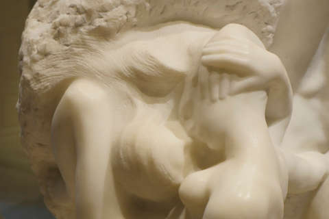 Detail image of Auguste Rodin's marble sculpture "The Hand of God"