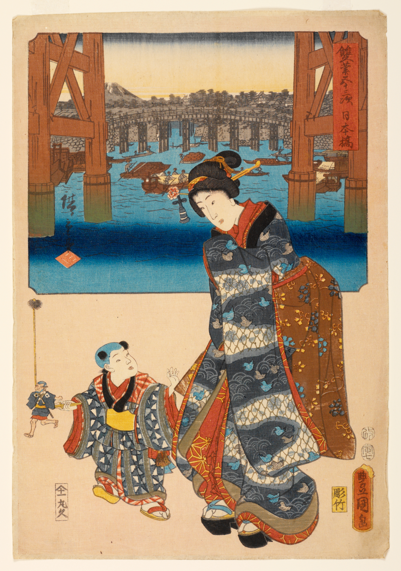 真作保証】川瀬巴水 上野清水堂の雪 昭和四年作 新版画 木版画