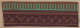 Brown horizontal design strip featuring vertical green stripes above a rhythmic pattern of leaf-like shapes set against a darker brown background.