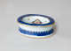 Chinese export, Trencher Salt, 1790-1800
Porcelain with underglaze blue,glaze and overglaze enamels and gilding